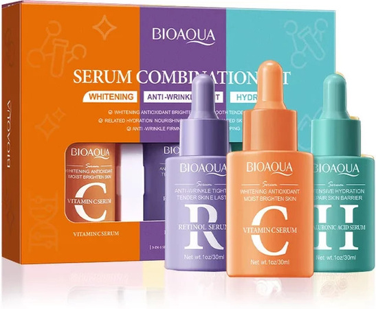 Serum mit Vitamin C, Retinol, Hyaluronsäure, Gesichtspflege