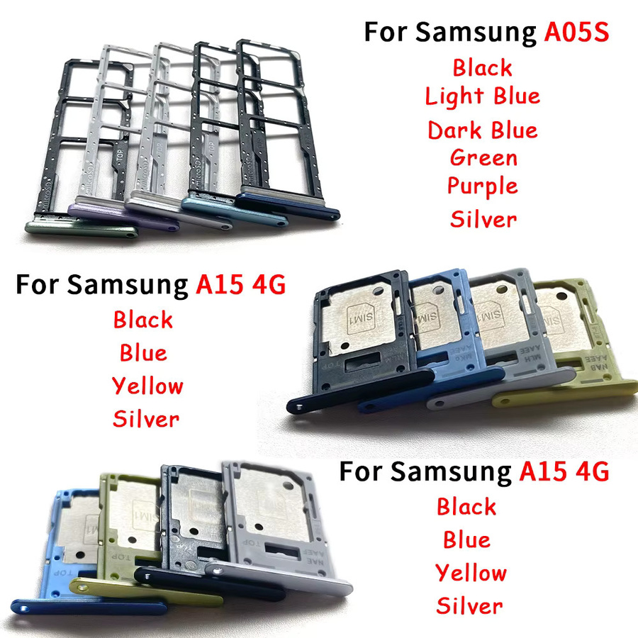 Samsung Dual-SIM-Kartenhalter für A05, A05S, A15 4G und A15 5G als Micro-Nano-SIM-Kartenadapter in Silber oder Multicolour - Bild 2