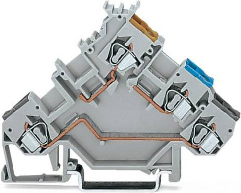 WAGO 280-560 Initiatorenklemme 5mm Zugfeder Grau 50 Stück - Bild 1