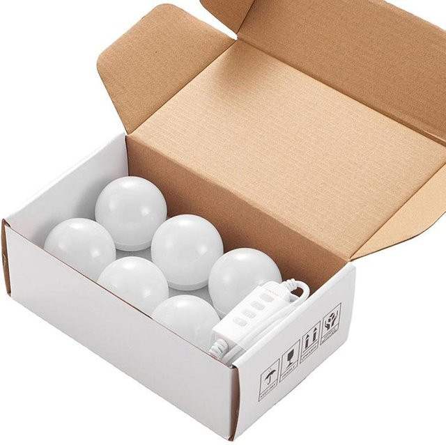 Willpower Hollywood-Stil LED-Spiegelleuchten-Kit für Schminktische, dimmbar, USB-Anschluss, Weiß - Bild 1