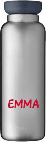 Mepal Thermoflasche mit individuellem Namen in Silber, 900 ml - Bild 1