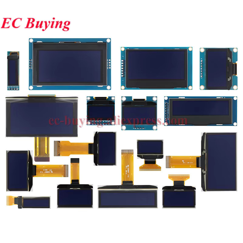 OLED LCD Display Modul von EC Buying in Weiß, Gelb, Blau oder Grün mit 128x64 Auflösung für Arduino via SPI oder I2C/IIC - Bild 3