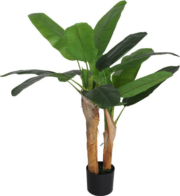 HOMCOM Künstlicher Bananenbaum in Grün mit Topf, Höhe: 120 cm - Bild 1
