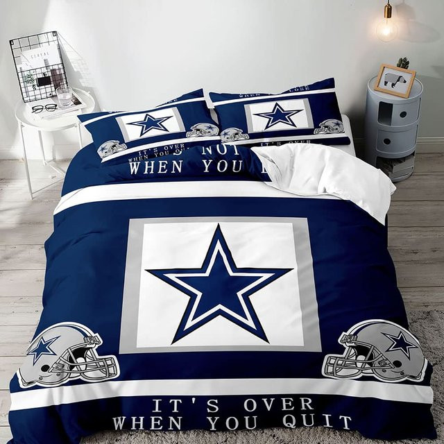 American Football Bettwäsche-Set aus Mikrofaser in Marineblau, 3-teilig, B/H: 155 x 215 cm - Bild 1