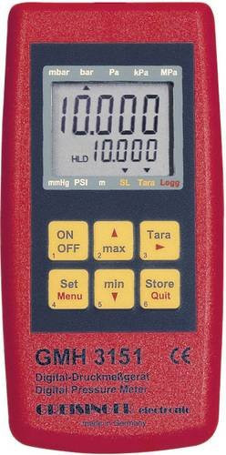 Greisinger GMH 3151 Druck-Messgerät Luftdruck in Rot, Messbereich 0.0025 - 0.6 bar - Bild 1