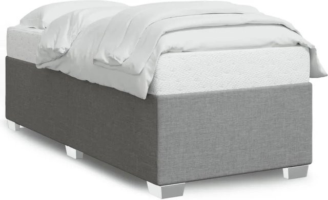 vidaXL Bettgestell mit Stoffbezug in Grau, B/T/H: 80 x 200 cm - Bild 1