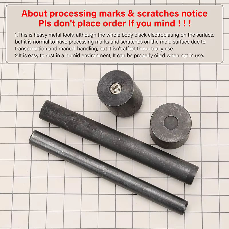 WUTA Professioneller Druckknopf-Knopf-Setter-Werkzeugsatz für manuelle Installation, Schwarz, 10 mm / 12,5 mm / 15 mm - Bild 2