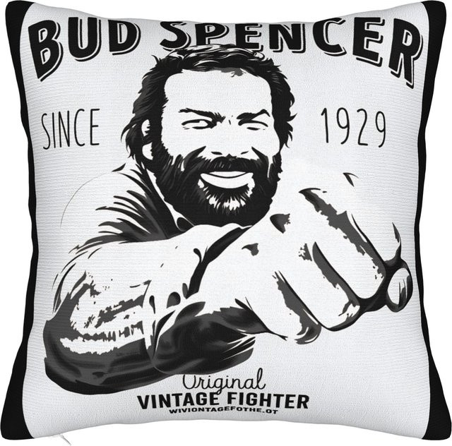 SAZ Kissenbezug Bud Spencer Grafik Design aus Polyester, quadratisch, Breite: 45,72 cm, Höhe: 45,72 cm, Tiefe: 45,72 cm - Bild 1