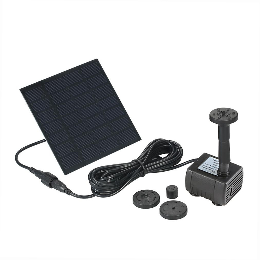 Decdeal Solarbetriebene Wasserpumpe für Springbrunnen in Schwarz - Bild 4