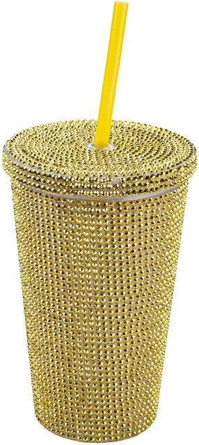 Paris Hilton Trinkbecher Gold mit Strass, 500 ml - Bild 1