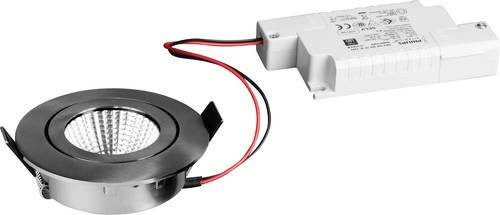 Brumberg LED-Einbaustrahler rund in Nickel matt, dimmbar, Warmweiß 3000K, 6W - Bild 1