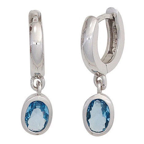Colfem Creolen 925 Silber, Zirkonia, Unisex - Bild 1