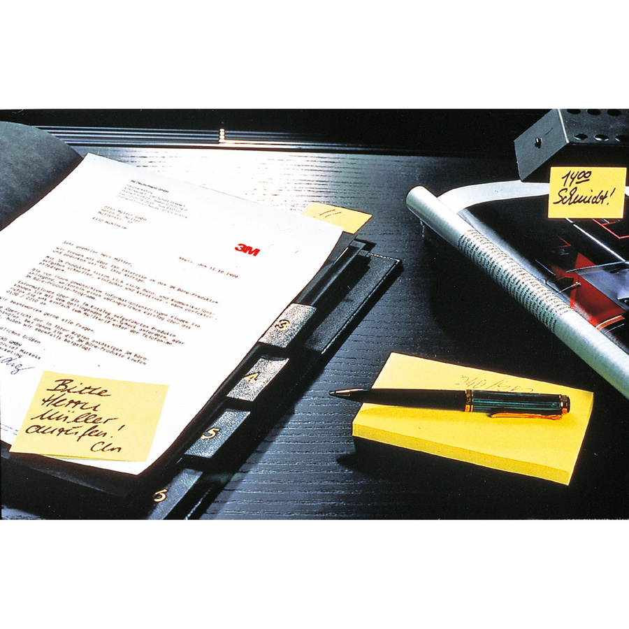 POST-IT Haftnotizen 653 Gelb, 51 x 38 mm, 12 x 100 Blatt - Bild 2