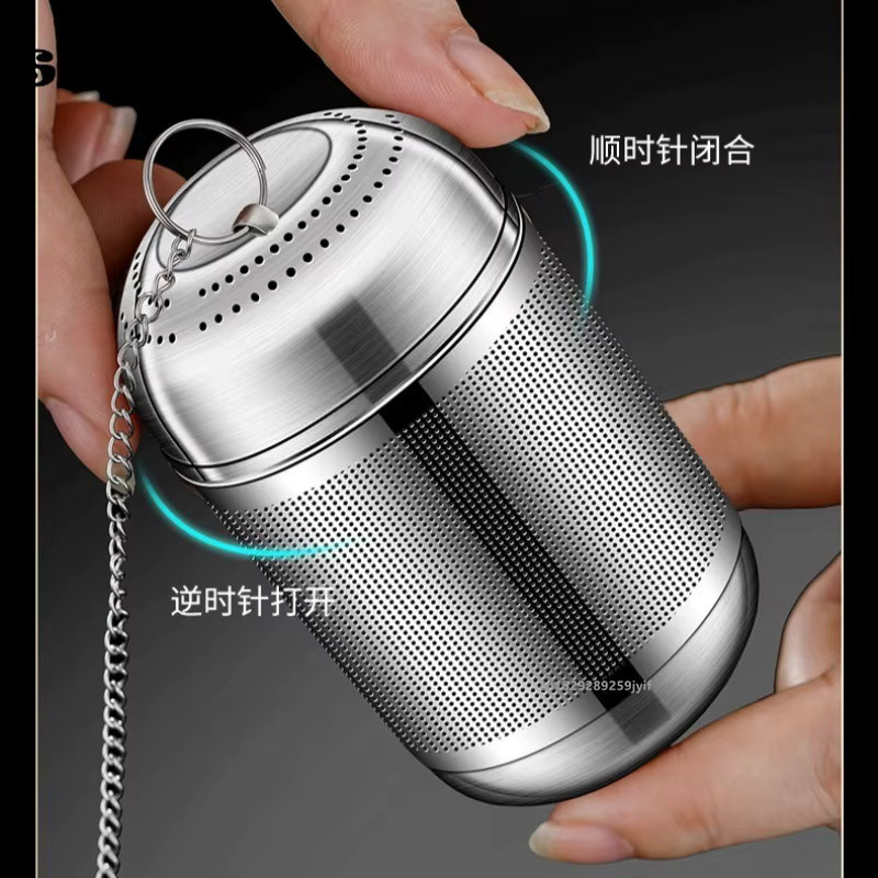 Simbuid Tee-Infuser aus Edelstahl in Silber mit extra feinem Sieb und Kette für losen Tee - Bild 3