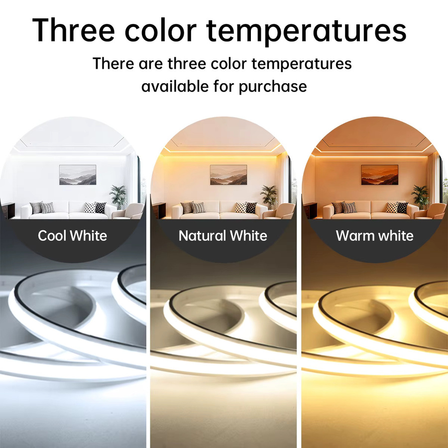 MALITAI Smarte WLAN COB Neon LED-Lichtleiste aus Silikon, Warmweiß, Wasserdicht und Feuerfest, DC24V - Bild 3