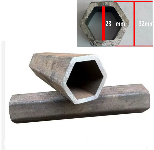 HSK Sechskantstahlrohr aus Kohlenstoffstahl, nahtlos, Farbe: Grau, Durchmesser: 32 mm - Bild 1