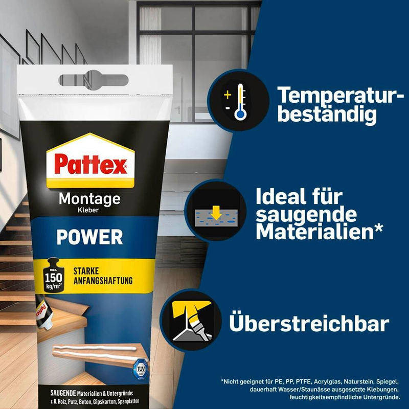 Pattex Power Montagekleber MS-Polymer Weiß 250 g - Bild 3