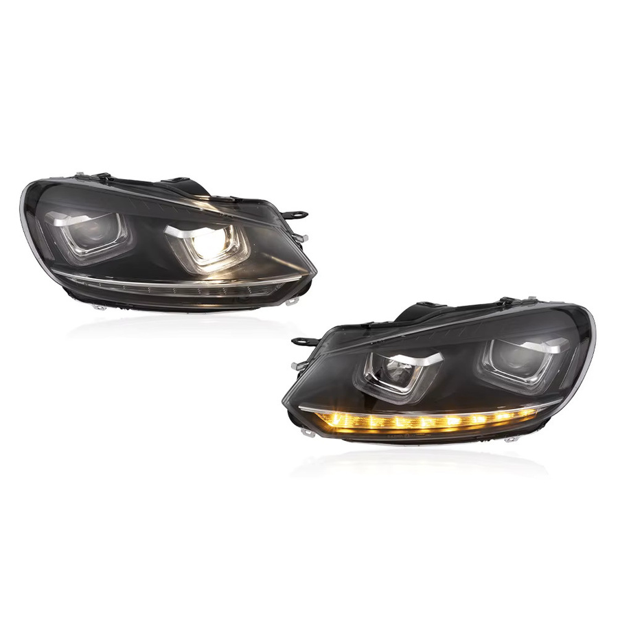 KUNFINE LED-Autoscheinwerfer-Baugruppe für VW Golf 6 MK6 2010–2014 mit Tagfahrlicht, Paar Frontscheinwerfer Plug-and-Play - Bild 5