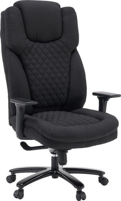 hjh OFFICE XXL Drehstuhl Pullmann Gen2 in Schwarz mit Armlehnen und Stoffbezug, höhenverstellbar - Bild 1