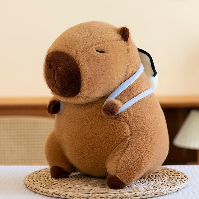 Bai Fen Bai Capybara Bienenrucksack, Plüschtier, 30cm, Braun, Bunt / Mehrfarbig - Bild 1