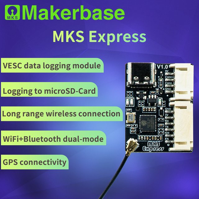 Makerbase VESC EXPRESS ESP32-Modul mit WIFI, Bluetooth, GPS-Positionierung und SD-Kartenprotokollierung - Bild 1