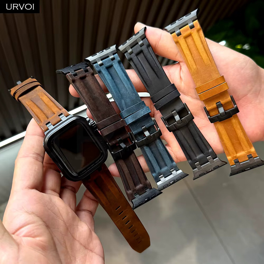 URVOI Uhrenarmband Leder, Vintage, Unisex - Bild 3