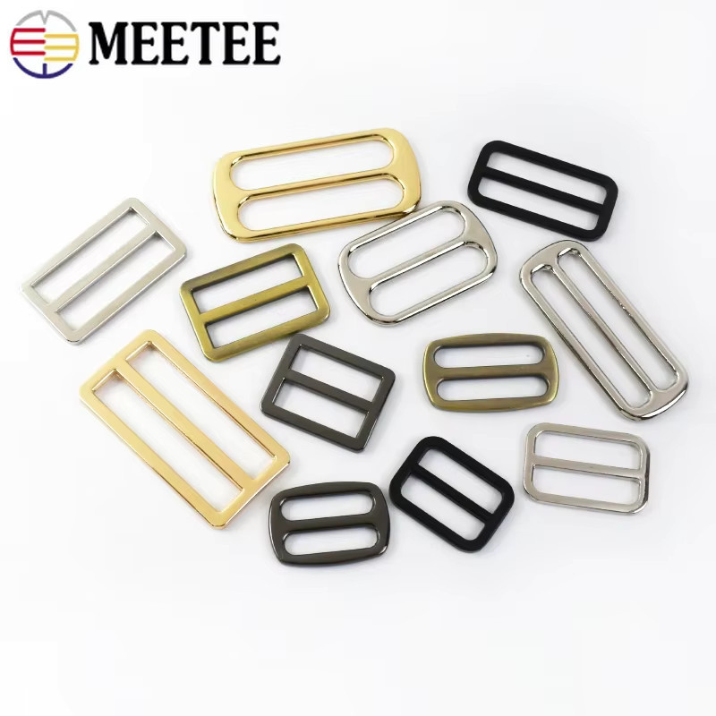 Meetee Tri Glide Ring Schnallen aus Metall in Schwarz für Gurtband und DIY Hardware Zubehör - Bild 1