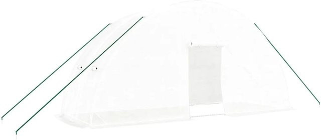 Gewächshaus furnicato mit Stahlrahmen in Weiß, Fläche: 12 m², B/T/H: 6 x 2 x 2,85 m - Bild 1