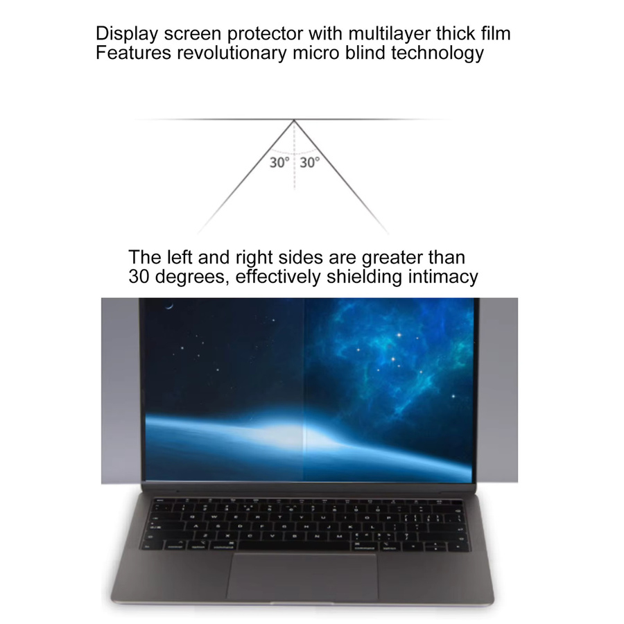 Aramox Blickschutzfilter für 24 Zoll Computer, Blendschutz und Blaulichtfilter mit Kratzschutz, Schwarz, Format 16:9 - Bild 2