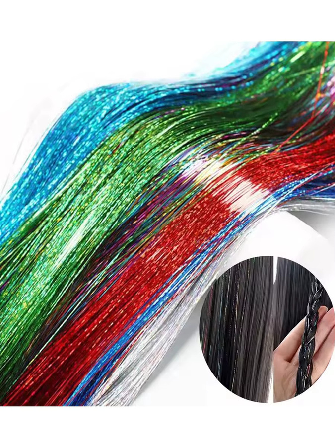 Horsepower star Haar-Lametta, regenbogenfarbene Strähnen, Kinder - Bild 6