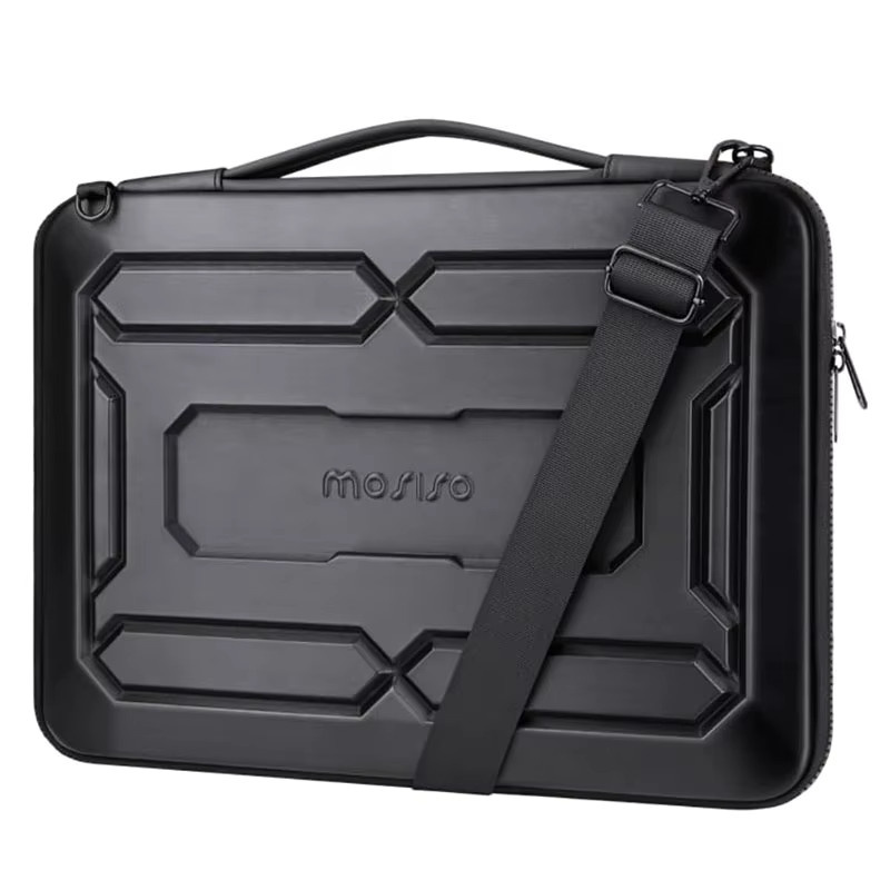 Wasserdichte Laptop-Umhängetasche MOSISO EVA-Hülle für MacBook Air Pro und Notebook in Schwarz oder Grau - Bild 7