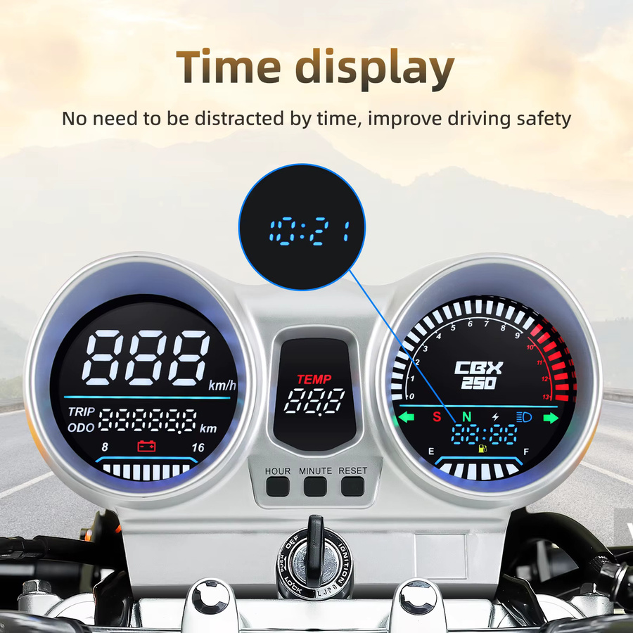 RYSJM Tachometer mit LCD-Display und Kilometerzähler für Honda CBX250 Twister 2001 bis 2008 - Bild 3