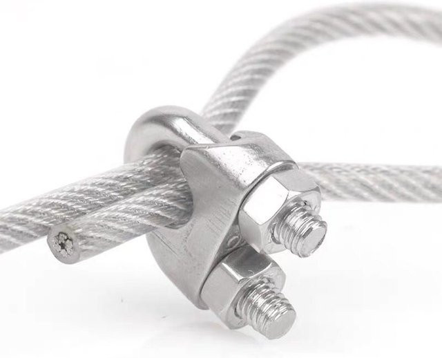 Edelstahl-Drahtseilklemme U-Typ Greifer in Silber für Drahtseile von 2mm bis 5mm - Bild 1