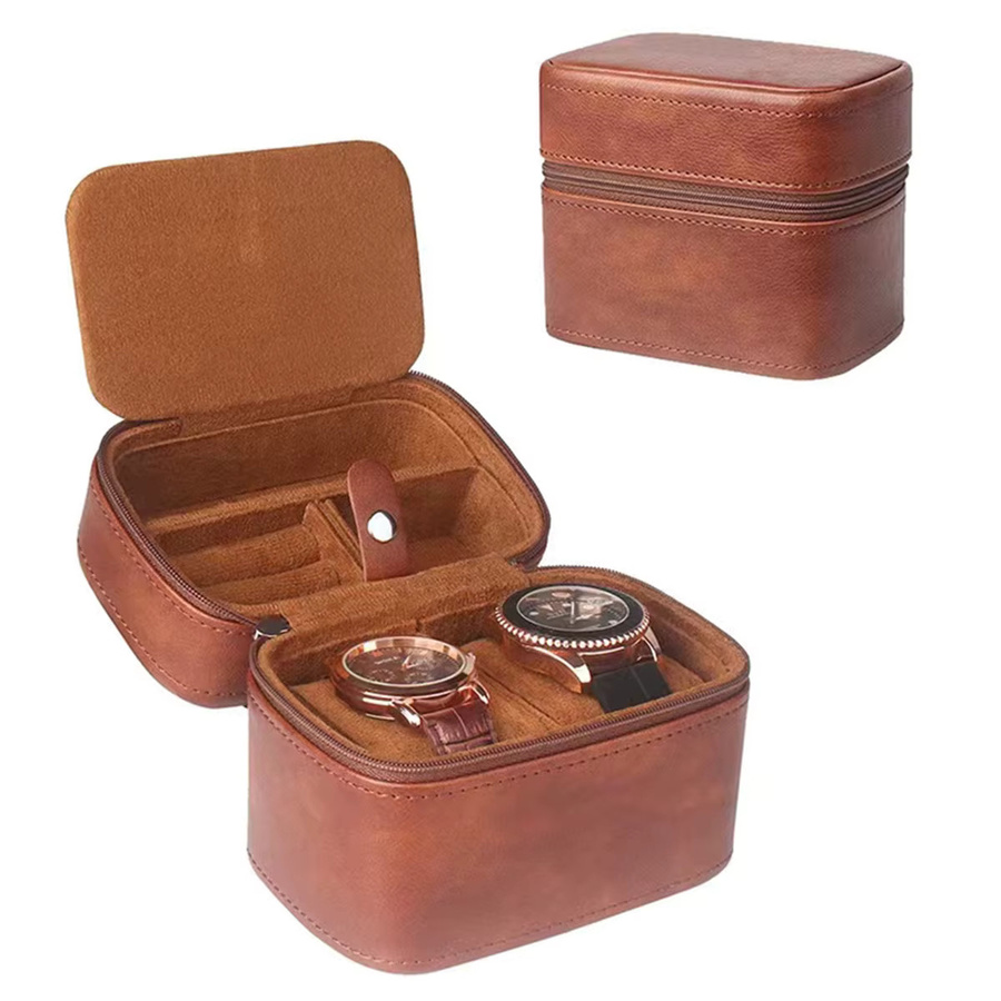 OAKCHARM Uhrenbox Organizer, Rindsleder, Vintage - Bild 4