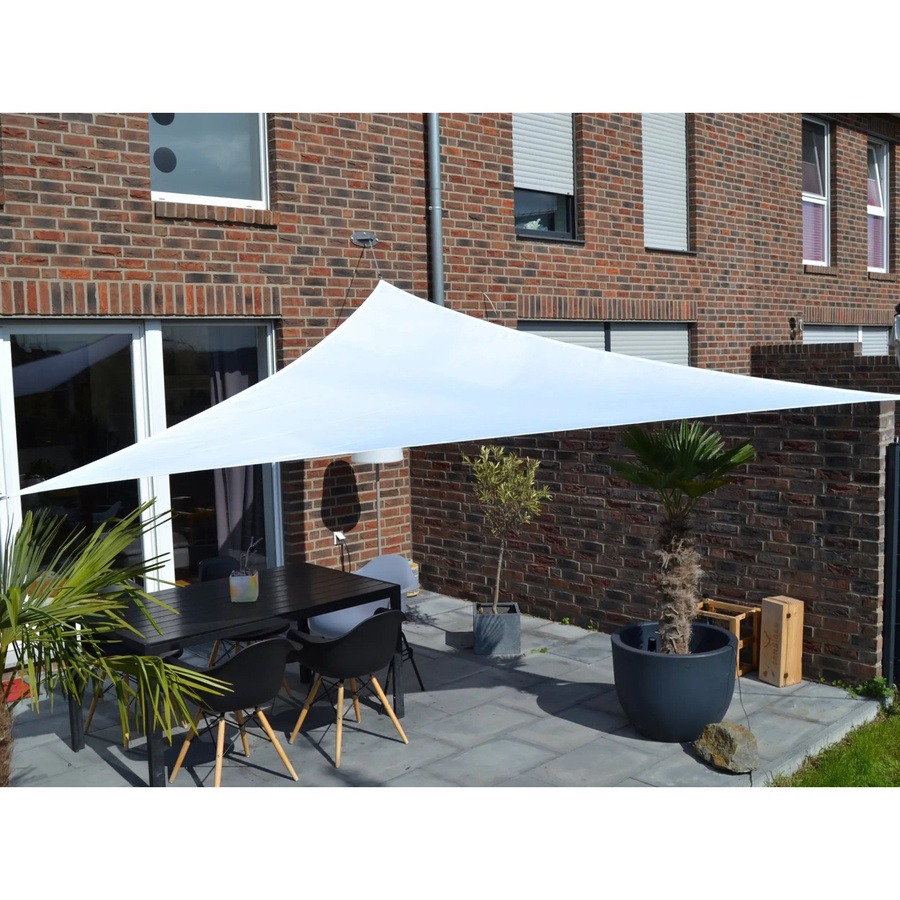 Floracord Dreiecksonnensegel aus Polyester in Silbergrau mit Regenschutz, Breite: 360 cm - Bild 2