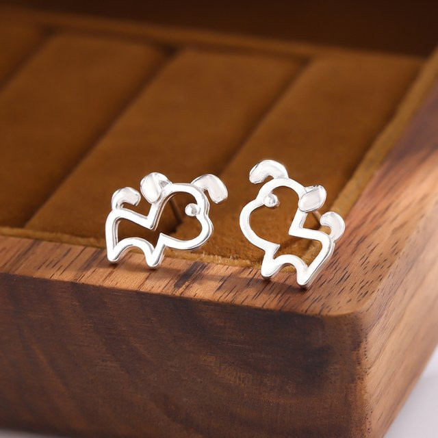 GaGa-Duck Ohrstecker, 925 Silber, Zwölf-Tierkreiszeichen-Welpen - Bild 1