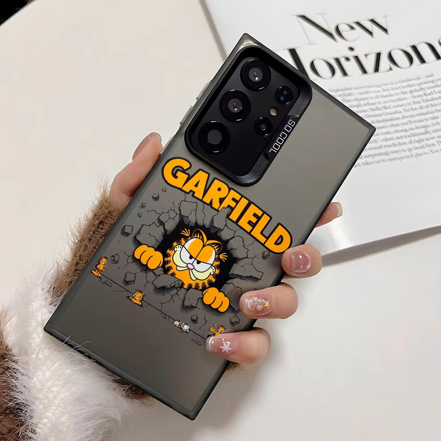 G-Garfields Anime Handyhülle aus Silikon für Samsung Galaxy S25 Edge S24 S23 S22 S21 S20 Ultra in Silber - Bild 2
