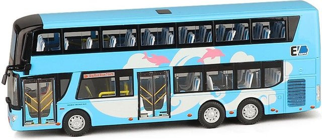 Linyi toy car Doppeldecker Spielzeugbus, Modellauto, 1:42, Metall, mit Licht und Geräusch, ab 14 Jahren - Bild 1