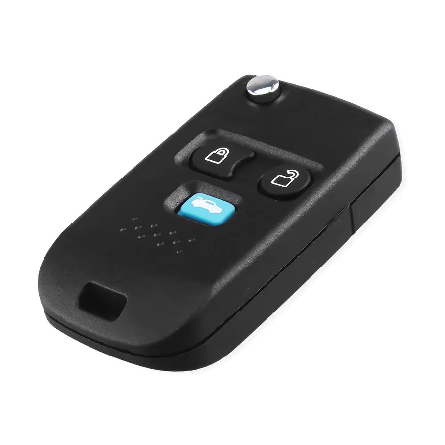 KEYYOU 3 Tasten Flip Fob Fernbedienung Auto Schlüssel Shell Keyless für Ford Transit MK6 Connect, Schwarz - Bild 2