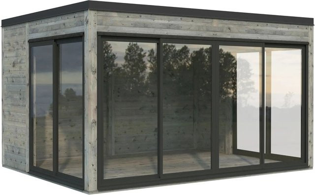 Palmako Holz-Gartenhaus Serena Slide Plus mit Pultdach in Grau - Bild 1