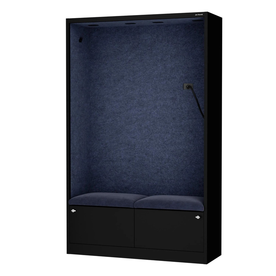 JAN NOWAK Büroschrank SALLY MentalBox mit Gesprächsplatz und Akustik-Ruhezone in Navy Blue und Schwarz - Bild 2
