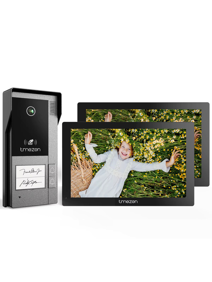 TMEZON 2-Draht-Video-Gegensprechanlage mit 7-Zoll-1080P-Touchscreen, IP-Video-Türsprechanlage mit Tuya-Unterstützung und Fernentriegelung in Schwarz - Bild 7