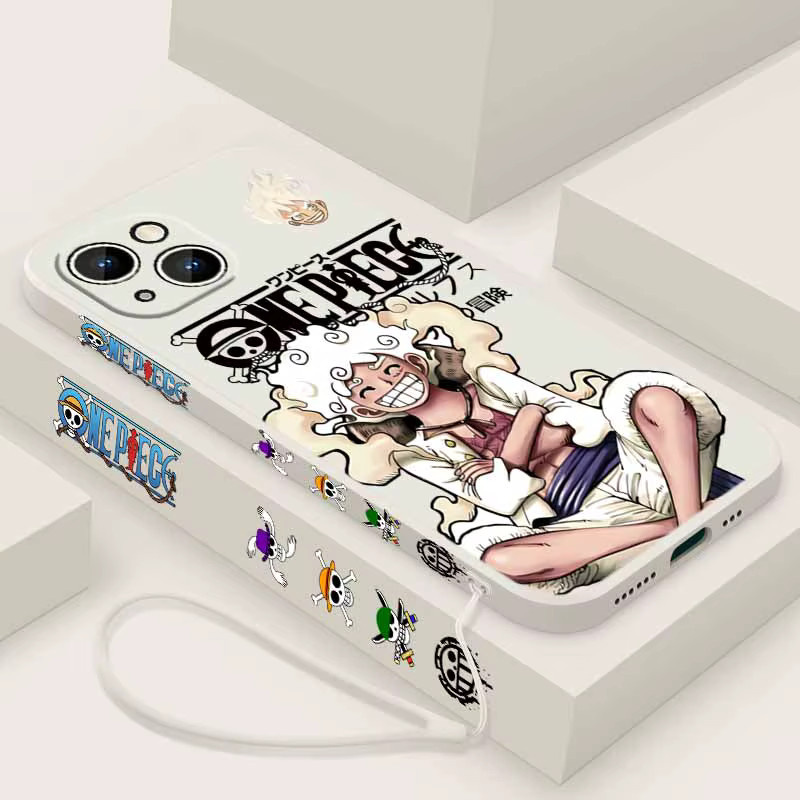 Luffy One Piece Anime Handyhülle aus Silikon für Xiaomi Mi 15 15T 14 14T 13 12 11 und POCO X7 M7 F7 F8 mit Liquid Rope Design - Bild 2