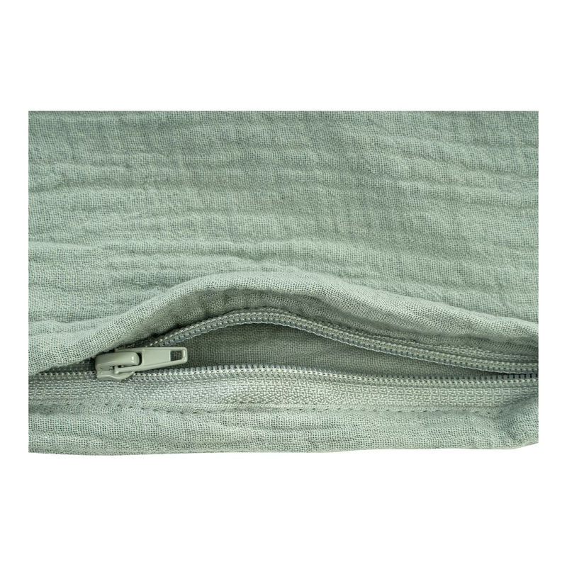 Julius Zöllner Bettwäsche Terra Musselin aus Baumwolle für Babys, Set bestehend aus Kopfkissenbezug und Bettbezug, Farben Beige und Grün, B/H: 40 x 60 cm und 135 x 200 cm - Bild 4