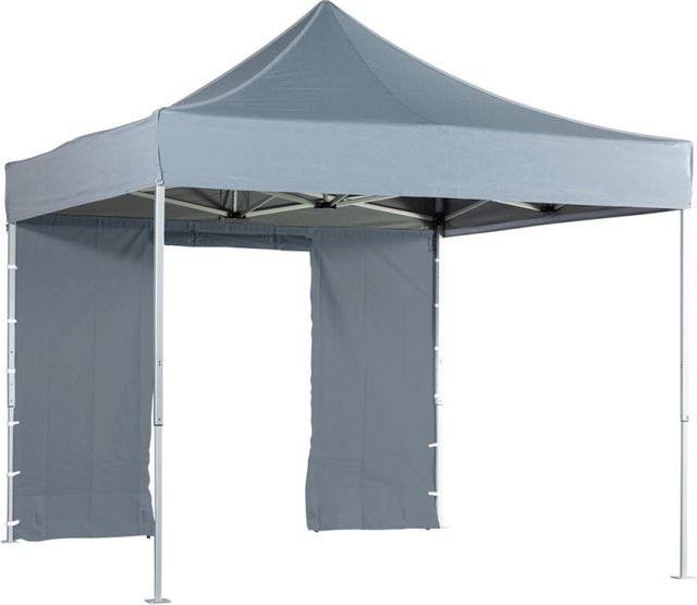 VeroTENT Seitenwand mit Tür aus Polyester, grau, Länge: 300 cm, Breite: 205 cm - Bild 1