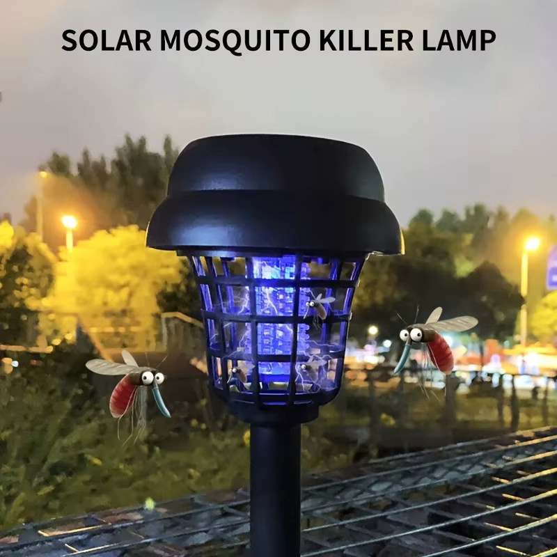 Swiatla Solar-Mückenfalle IP65 Insektenfängerlampe mit dekorativem Licht in Schwarz B/T/H: 35,5 x 9,0 x 9,0 cm - Bild 4