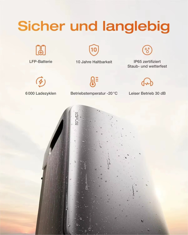 EcoFlow STREAM Ultra Balkonkraftwerk All-in-One Set mit 1,92 kWh Speicher und 2x 500W Solar Modulen - Bild 4