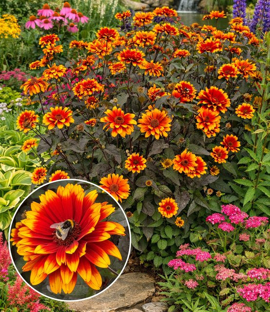 Heliopsis Bonfire Sunset Sonnenbräutigam Zierpflanze - Bild 1