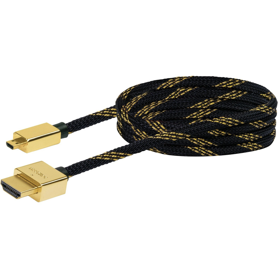 Schwaiger HDMI-Anschlusskabel Slimline High-Speed mit Ethernet/LAN in Schwarz - Bild 2