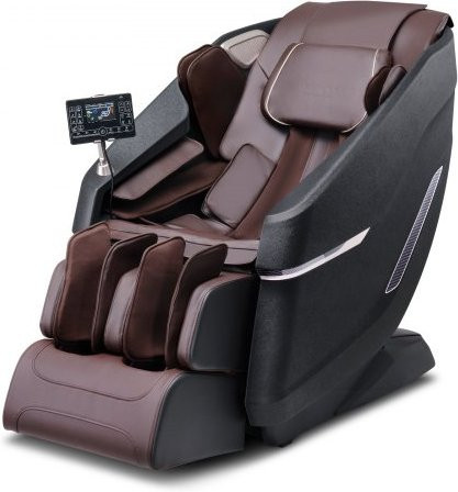 VEVOR Massagesessel mit 3D-Shiatsu-Ganzkörpermassage, SL-Schiene, Zero Gravity Funktion, Heizung, Bluetooth-Lautsprecher und Luftkissen in Braun - Bild 1